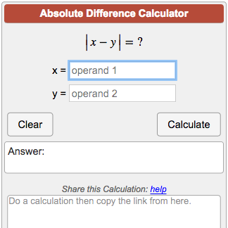 calculate difference
