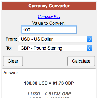 google currency converter calculator