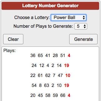 most recent lotto numbers