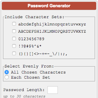 8 character password generator