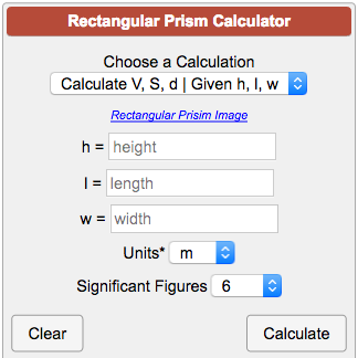 Rectangular Prism Calculator (Cuboid)