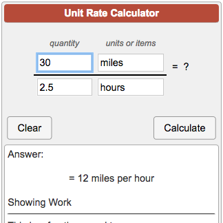 rate calculator