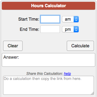 calculator work hours